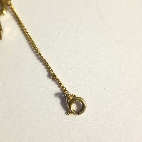 Sarah Cov Mid Century Agate Cabochons Golden Bracelet W Dafety Chain - Picture 5 of 15